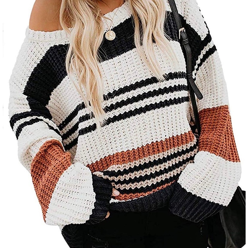 Women’s Long Sleeve Stripe Sweater